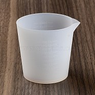 Silicone Epoxy Resin Mixing Measuring Cups, For UV Resin, Epoxy Resin Jewelry Making, Column, White, 56x50x51mm, Inner Diameter: 48.5x54mm, Capacity: 50ml(1.69fl. oz)(DIY-G091-07B)