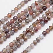 Round Natural Botswana Agate Bead Strands, 6mm, Hole: 1mm, about 66pcs/strand, 15.5 inch(G-I166-02-6mm)