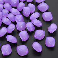 Imitation Jelly Acrylic Beads, Rhombus, Dark Orchid, 17x14.5x9.5mm, Hole: 1.6mm, about 500pcs/500g(MACR-S373-93-E04)
