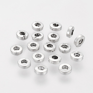 Tibetan Style Alloy Beads, Cadmium Free & Lead Free, Donut, Antique Silver, 6x2mm, Hole: 2.5mm(TIBEB-P002-07AS-RS)