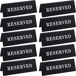 Acrylic Reserved Table Tent Sign, Black, 45x150x50mm(AJEW-WH0251-39)