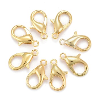Zinc Alloy Lobster Claw Clasps, Parrot Trigger Clasps, Cadmium Free & Lead Free, Golden, 16x8mm, Hole: 2mm