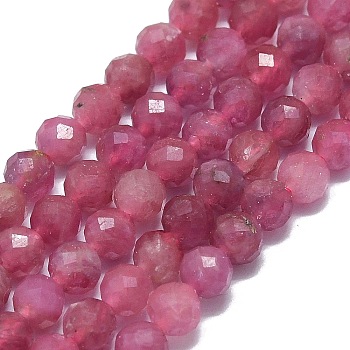 Natural Tourmaline Beads Strands, Faceted, Round, 4~4.5mm, Hole: 0.6mm, about 92~93pcs/strand, 15.16~15.35 inch(38.5~39cm)
