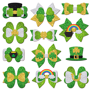 Saint Patrick's Day Carbon Steel Cutting Dies Stencils, for DIY Scrapbooking, Photo Album, Decorative Embossing Paper Card, Stainless Steel Color, Butterfly, 141~159x70~92x0.8mm, 2pcs/set