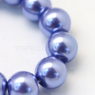 Baking Painted Pearlized Glass Pearl Round Bead Strands(X-HY-Q003-4mm-09)-3