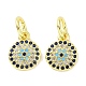 Real 18K Gold Plated Brass Micro Pave Cubic Zirconia Pendants(KK-L209-039G-09)-1