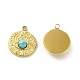 Natural Turquoise Flat Round with Eye Charms(STAS-J401-VC559)-2