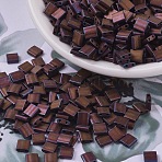 MIYUKI TILA Beads, Japanese Seed Beads, 2-Hole, (TL2005) Matte Metallic Dark Raspberry Iris, 5x5x1.9mm, Hole: 0.8mm, about 118pcs/10g(X-SEED-J020-TL2005)