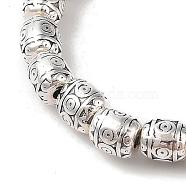 Barrel Tibetan Style Alloy Bead Strands, Cadmium Free & Nickel Free & Lead Free, 6x6mm, Hole: 2mm, about 34pcs/Strand(TIBEB-O007-37-NR)