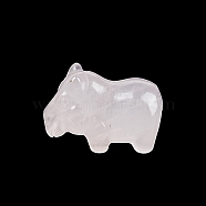 Natural Quartz Crystal Carved Hippo Figurines Statues for Home Office Desktop Decoration, 40x20mm(PW-WG36424-01)