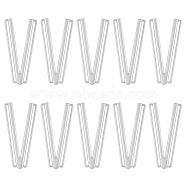 10Pcs Alloy Bikini Clips, Bra Clasp Replacement Part, Lingerie Chest Closure, V Shape, Platinum, 66x33x2.8mm, Inner Diameter: 60x1.8mm(FIND-FH0009-22P)