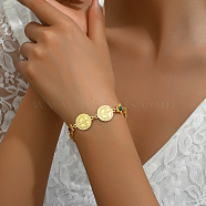 Vintage Hollow Flower Real 18K Gold Plated Brass Rhinestone Link Bracelets for Women(SO2113)