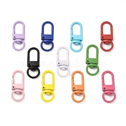 Spray Painted Alloy Swivel Clasps, Mixed Color, 32x12x5mm, Hole: 5.5x9mm(FIND-G084-02)