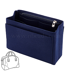 Wool Felt Purse Organizer Insert, Mini Envelope Handbag Shaper Premium Felt, Bag Accessories, Rectangle, Midnight Blue, 22.5x9x16cm(FIND-WH0127-58A)