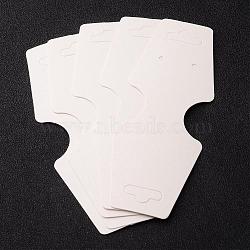 Paper Display Card, White, Used For Necklace, Bracelet and Mobile Pendant, About 12.2cm long, 45mm wide(X-JPC181Y)