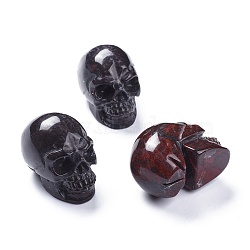 Halloween Natural Brecciated Jasper Home Decorations, Skull, 38~38.5x32~32.5x49~50mm(DJEW-K015-11)