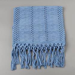 Cotton and Linen Table Runner for Dining Table, Rectangle, Light Sky Blue, 1600x300x8mm(AJEW-WH20059-34A-01)