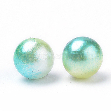 Rainbow Acrylic Imitation Pearl Beads(OACR-R065-3mm-A03)-2