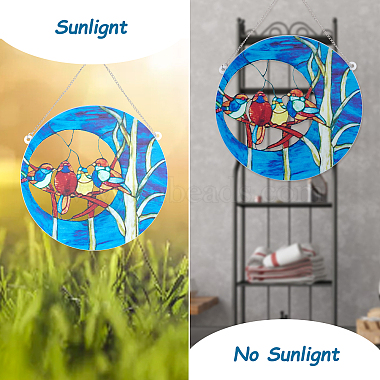 Four Birds Acrylic Suncatchers(AJEW-WH0258-459)-4