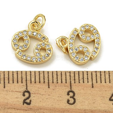 Rack Plating Brass Micro Pave Cubic Zirconia Pendants(KK-K386-02J-G)-3