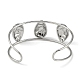 Non-Tarnish 304 Stainless Steel Wide Hollow Textured Horse Eye Opaen Cuff Bangles(BJEW-Q348-06P-01)-3