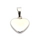 Trendy 304 Stainless Steel Blank Heart Pendants(STAS-N012-38P)-2