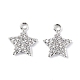 Brass Micro Pave Clear Cubic Zirconia Charms(KK-E068-VF269)-2