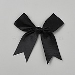 Polyester Bowknot, Gift Box Packing Decorations, Black, 90x80x6mm(DIY-WH0890-11G)