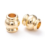 Brass Beads, Cadmium Free & Lead Free, Long-Lasting Plated, Column, Real 24K Gold Plated, 6x5.5mm, Hole: 3mm(KK-H759-21A-G)