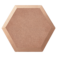 MDF Wood Boards, Ceramic Clay Drying Board, Ceramic Making Tools, Hexagon, Tan, 17x19.7x1.5cm(FIND-WH0110-664H)