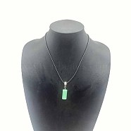 Natural Jade Column Pendant Necklaces(FF2991-2)