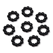 Rack Plating Tibetan Style Alloy Spacer Beads, Cadmium Free & Lead Free, Donut, Electrophoresis Black, 11x3mm, Hole: 5mm(TIBE-ZX006-02EB)