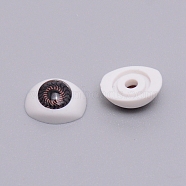 Plastic Doll Craft Eye, for DIY Sewing Craft Dolls Stuffed Toys, Oval, Gray, 8.5x11x4.5mm(DIY-WH0210-67)
