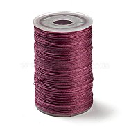 Waxed Polyester Cord, 9-Ply, Purple, 0.65mm, about 21.87 yards(20m)/roll(YC-E006-0.65mm-A16)