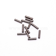 Brass Tube Beads, Platinum, 10x2.4mm, Hole: 1.8mm, 1000pcs/bag(FIND-WH0058-01H)