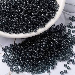MIYUKI Round Rocailles Beads, Japanese Seed Beads, (RR152) Transparent Gray, 8/0, 3mm, Hole: 1mm, about 2111~2277pcs/50g(SEED-X0055-RR0152)