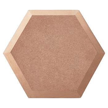 MDF Wood Boards, Ceramic Clay Drying Board, Ceramic Making Tools, Hexagon, Tan, 17x19.7x1.5cm