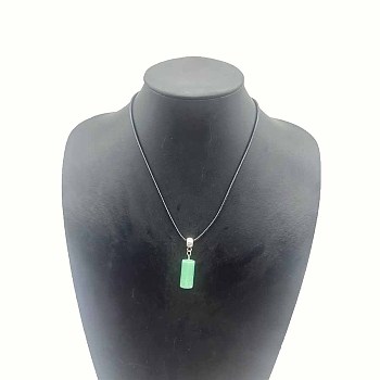 Natural Jade Column Pendant Necklaces