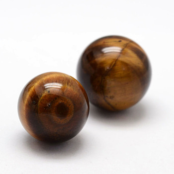Grade A Natural Tiger Eye Round Beads, Gemstone Sphere, No Hole/Undrilled, 8mm