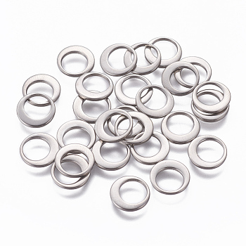 304 Stainless Steel Charms, Ring, Stainless Steel Color, 10x1mm