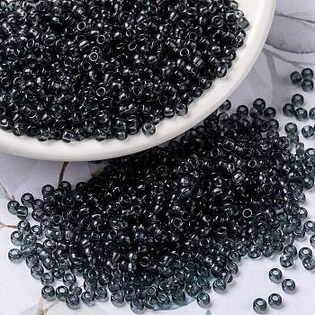 MIYUKI Round Rocailles Beads, Japanese Seed Beads, (RR152) Transparent Gray, 8/0, 3mm, Hole: 1mm, about 2111~2277pcs/50g