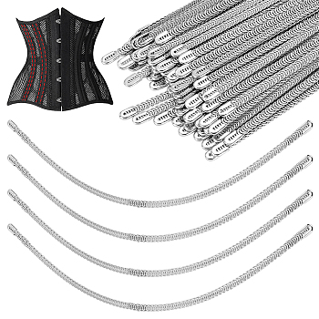 Carbon Steel Spiral Corset Boning Stay, Modeling Sticks, Stainless Steel Color, 248x5.5x1.5mm