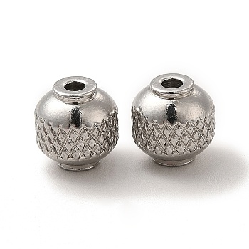 201 Stainless Steel Beads, Lantern, Stainless Steel Color, 8.3x8.2mm, Hole: 1.6mm