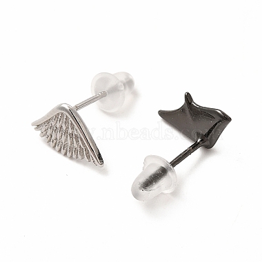 boucles d'oreilles asymétriques en laiton pour femme(EJEW-L262-01)-2