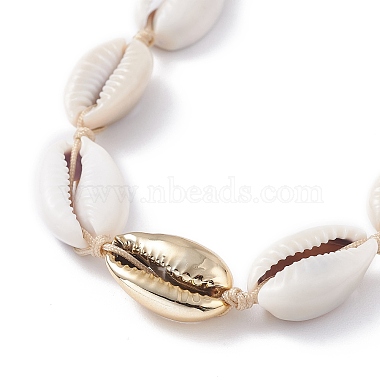 Natural Cowrie Shell Beads Beaded Necklaces(X-NJEW-JN03744-02)-4