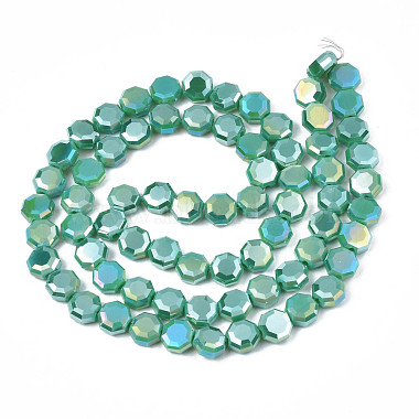Electroplate Opaque Solid Color Glass Beads Strands(EGLA-N002-27-A02)-2