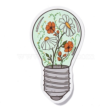 Ampoule avec motif de fleurs autocollants photo autocollants(X-DIY-P069-01)-5