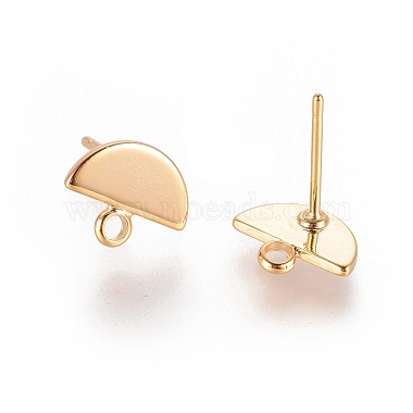 Real 18K Gold Plated Umbrella Brass Stud Earring Findings