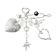 ABS樹脂製模造パール＆アクリル＆合金＆ステンレススチール製ロケットペンダント装飾品（1個）(HJEW-YW00454-02)-1