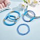 4Pcs 4 Style Acrylic Chunky Curved Tube Stretch Bracelet Sets(BJEW-SW00074-03)-2